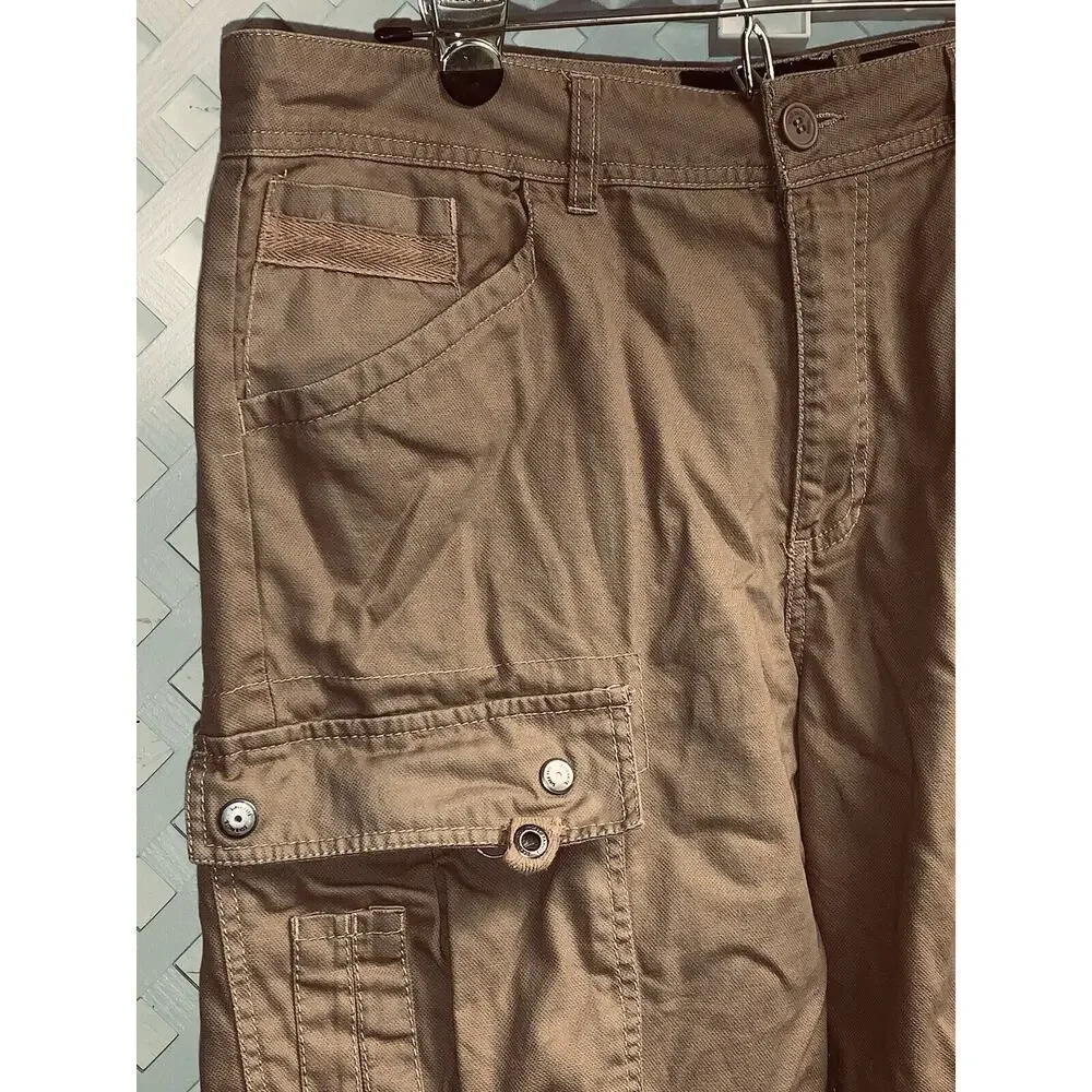 Ecko Unltd Shorts Mens 38 Tan Cargo Safari Hiking Lightweight Casual 38 EUC